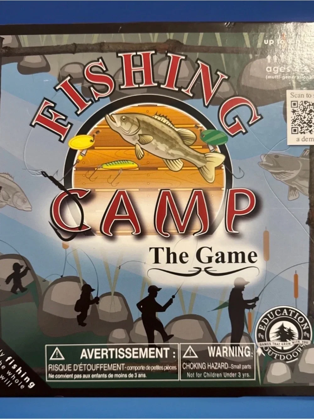 Fishing Camp The Game - Education Outdoors Family Fishing Board Game New.